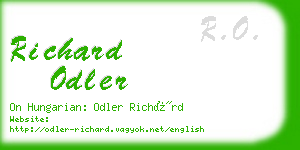 richard odler business card